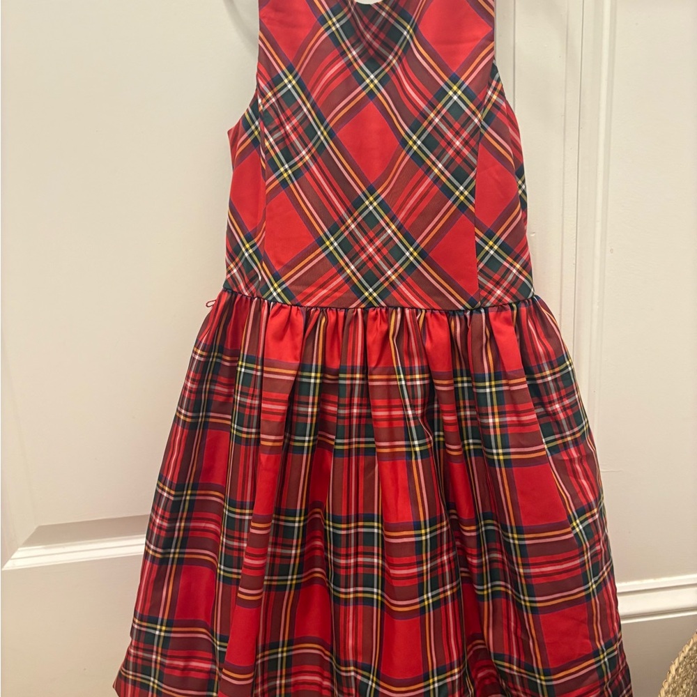 Red Plaid Sleeveless Dress